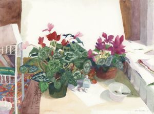 "Favored Flower," watercolor by Alice Steer Wilson. Her last full sheet. 