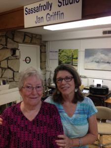 Jan Griffin and me in her studio, September 2013.