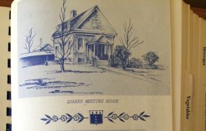 Esther Inglesby drawing , 1974, of Quaker Meeting House, Maple Ave, Merchantville